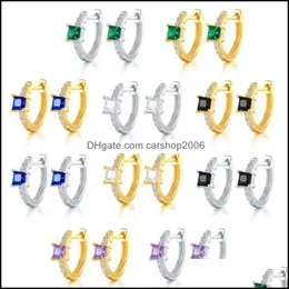 Hoop Hie Earrings Jewelry Canner 925 Sterling Sier 5 색상 여성 고급 Hies Kolczyki Damskie 1 쌍 드롭 배달 2021 LJW