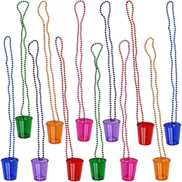 Christmas Clear Plastic Small Wine Cups Halloween Drinkware Bachelorette Party Linking Beads Necklace Bead Chain Cups B6