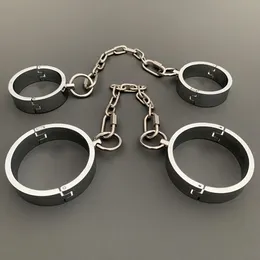 New Metal Bondage Handcuffs Adult sexy Products Slave Games Hand Restraint Fetish Role Playing Toys For Couple SM Ankle Cuffs