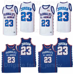 Film All America McDonalds Jerseys 23 Man Basketball Team Color Blue White Away Bortable For Sport Fans Pure Cotton Shirt University Bra kvalitet till försäljning