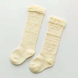 Kinder Overknee-Socken, Baumwoll-Mesh-Strümpfe, Baby-Jungen und Mädchen, Schlauchsocken, 5 Farben