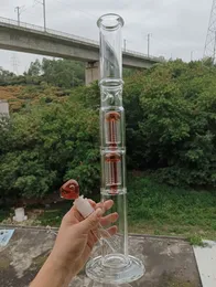 19 inç Büyük Bong Nargile Düz Tüp Kalın Cam Su Borular 8 Kol Ağacı Perc Ahtapot Mantar Çapraz Percolator Yağ Dab Rigs 18mm Eklem