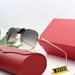 sunglasses 2023 Aviation Sunglass Brand Pilot Sunglasses Designer Women Mens Sunglasses Oversized Frame Leather Sun Glasses Man Hip Hop High Huality Male 02OC