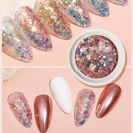 Nail Glitter Brillant Art DIY Bijoux UV Gel Vernis À Ongles Décoration Outils Sequin Manucure Poussière Hexagone Prud22