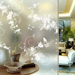 Wide 456090cm Frosted Glass Self Adhesive Window Film Privacy Stickers Vinyl Home Decor White Bedroom Bathroom Y200416