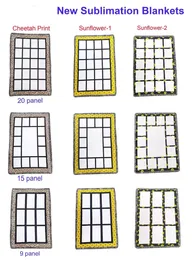 40*60 polegadas de sublimação de poliéster manta em branco 20 painéis transferência térmica camada dupla cobertores de bebê com borlas Sofá -cama tapete