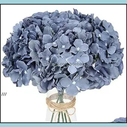 Flores decorativas grinaldas festivas suprimentos de jardim de casas Newsimation hortênsias vermelhas brancas de seda de seda decoração diy weddi