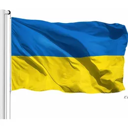 Ukraine Flag Ukrainian Flags 90x150cm House Decoration Banner Ukraine Garden National Flag Sign Polyester with Brass Grommets BBB14629