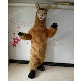 Performance Llama Mascot Costumes Halloween Fancy Party Dress Personaggio dei cartoni animati Carnevale Natale Pubblicità Festa di compleanno Costume Outfit