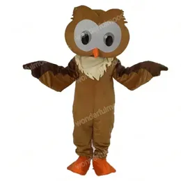 Christmas Brown Owl Mascot Costumes Wysokiej jakości kreskówkowy strój postaci garnitur Halloween na zewnątrz impreza karnawałowa festiwal fantazyjna sukienka