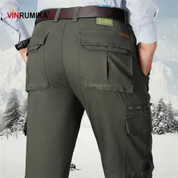 Spring Men Multi-Paphine Gruby Man Man Autumn Europe Casual Prosta Bawełna Czarna Czarna Długie Spodnie Armia Green Cargo Pants 201130