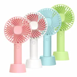 Portable USB Rechargeable Fan Mini Handheld Air Cooling Fan Desktop Ventilation Fan with Base 3 Modes for Travel Outdoor Cooler