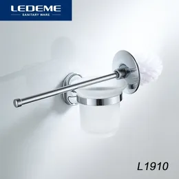 Uchwyty szczotki toaletowej Ledema TRUDY WALNE STALEMY WCED WC z szklanym kubkiem klasyczny Chrome L1910 Y200407