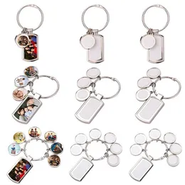 Sublimations-Metallrohling-Schlüsselanhänger, kreative Geschenke, Wärmeübertragung, silberner Schlüsselanhänger, DIY, individuelle Schlüsselanhänger, Geschenke für Familie B6