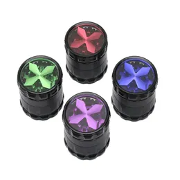 Cross Cover Herb Grinders Smoking Accessories 4 Layers 4 Specifications Aluminum Alloy Height 52mm OD 63MM GR407
