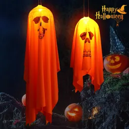 90 CM Halloween LED Light Hanging Ghost Halloween Party Dress Up Glowing Wizard Hat Lamp Horror Props Home Bar Decoration