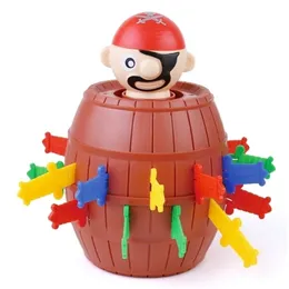 Funny Pirate Barrel Toys Lucky Game Jumping Bucket Sword Stab Pop Up Tricky Toy Family Jokes For Child Kid Gift 220629