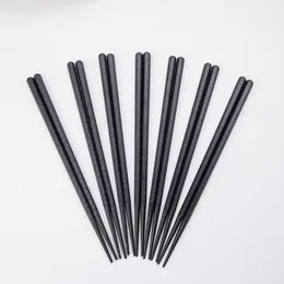 مطعم Black Chopstick متين ياباني ياباني السوشي منخفضة الأسود سبيكة chopstick صينية الغذاء السائبة البيع DH958