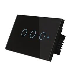 WIFI SMART Light Switch Glass Screen Touch Panel sterowania głosem bezprzewodowe przełączniki ścienne WILLEMINE Z pilotem z Alexa Google Strona główna 1/2/3/4