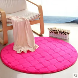 Carpets 1Pcs Fashion Soft Lattice Round Coral Fleece Memory Cotton Yoga Mat Fitness Living Room/hanging Basket/Chair CarpetCarpets