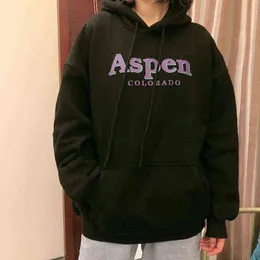 Unuth kızlar büyük harf baskısı hoodies t220726