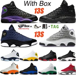 2022 z pudełkiem męskie buty do koszykówki High OG Jumpman 13 13s Houndstooth Brave-Blue Lucky Green Hyper Royal Reflection DMP Black Cat Red Phantom Sneakers sportowe buty sportowe