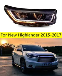 1 Pair LED Headlights For New Highlander 20 15-20 17 High Beam Light LED Turn Signal Front Fog Lights Plug And Play