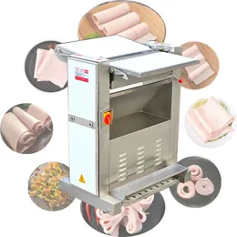 Máquina de descascar ajustável de 0,5-6 mm de espessura para barriga de porco carne de carneiro cortador de pele de aço inoxidável 750 W