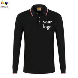 Design your own team name High quality lapel long sleeve classic polo shirt men and women casual polo shirt 220702