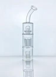 Thick and stable 11 inch vapexhale hydratube glass hookah 2 percs with 5 4 high stand aerator bong gb309