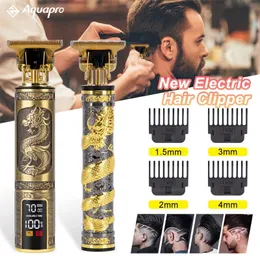 T9 Hair Clipper Trimmer dla mężczyzn LCD Digital Cutting Machine golenia fryzjera Electric Shaver Styling narzędzie 220623