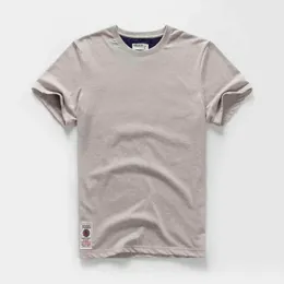 VOMINT New Mens Short Sleeve T-shirt Print T-Shirt Cotton Multi Pure Color Fancy Yarns T Shirt maor grey green lblue G220512