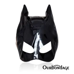 ourbondage sathery pu head head headts تسخير Cat Women Hood Bondage Costume BDSM للألعاب المثيرة