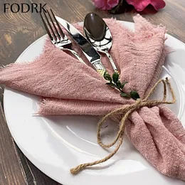 10pcs Cloth Napkins Serving Table Decor Dinner Towel for Kitchen Plates Mat Setting Wedding Decoration Party Linen Fabric Gauze