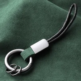 Luxury Suede Leather Keychain Black Clasp Creative DIY Keyring Holder Universal Car Key Chain for Men /Female Jewelry Gift