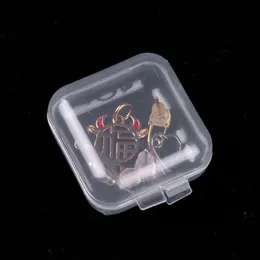 Transparent Plastic Earplug Storage Boxes White Clear Jewelry Small Mini Earphone Storaging Container Jar