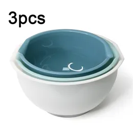 3 шт. Mixing Bowls Multi Cource Plastic Mixing Bowl Салат Чаша Кухня Творческий Овощной Фруктовый Чаша Штабелируемые Чаши набор 220408