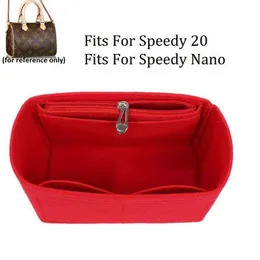 for Speedy Nano 20 Felt Cloth Insert Bag Organizer Makeup Handbag Travel Storage Organizer Inner Purse Cosmetic Toiletry Bags 220721