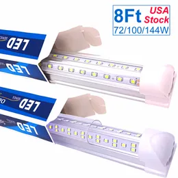 8FT Loja Luminária, Luzes LED T8, Branco Frio 6500K, Forma V, Tampa Clear, Saída de Hight, Lojas de Lojas para Garagem AC110V-277V Oemled