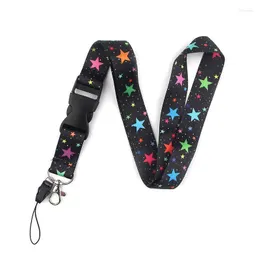 مفاتيح مفاتيح Night Night Sky Five Color Star Rope Rope -Hook Hacking U Disk Camer Camer