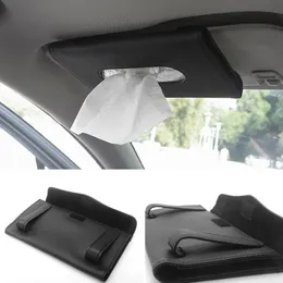 tissue boxes Car Tissue Box Towel Sets Sun Visor Holder Auto Interior Storage Decoration for BMW interior Accessories 220523