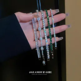 Bangle Zircon Square Bracelet Korea High-end Simple Fashion Personality Small Design Sense All-match Hand Jewelry WomenBangle