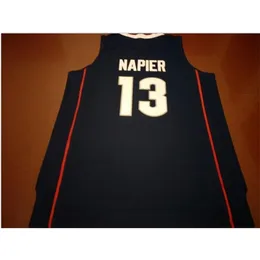 Chen37 rare Custom Men Youth women Vintage # 13 UCONN SHABAZZ NAPIER Maglia da basket Taglia S-5XL o personalizzata con qualsiasi nome o numero di maglia