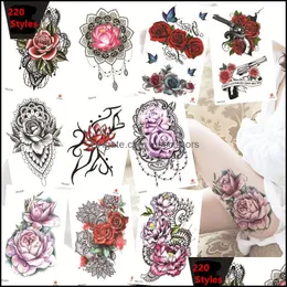 19*12Cm Totem Flower Symbol Waterproof Tattoo Sticker Temporary Tattoos Body Stickers Ws021 Drop Delivery 2021 Art Health Beauty Ywadm