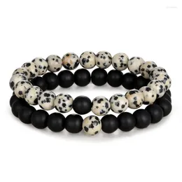 Catena di collegamento 2022 Distanza di arrivo Bracciale Set di uomini Donne Coppia Amicizia 8mm yin yang perline naturali di gioielli in pietra naturale