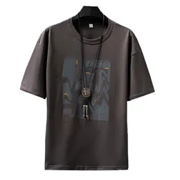 Men's T-Shirts Short-Sleeved T-Shirt Summer 2022 Korean Version Loose Clothes Camisole Satin Top Mens T Shirt Graphic Tees