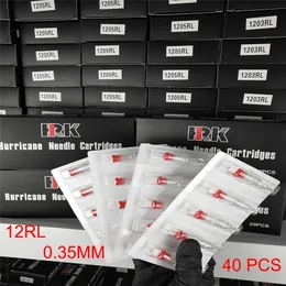 40PCS TATTOO CARTRIDGE Needles disposable semi-permanent makeup ögonbryn penna maskin tillförsel 3RL / 5RL / 7RL / 9RL / 11RL / 14RL / 18RL 220316