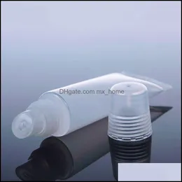 포장 병 사무실 학교 비즈니스 산업 산업 5ml 8ml 투명 플라스틱 빈 비추 리필 가능한 소프트 튜브 BALM 립 립스틱 글로스 병 화장품