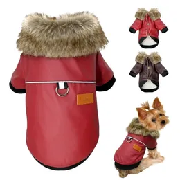Wodoodporne ubrania dla psów skórzana kurtka zimowa dla małych zwierząt domowych pug francuski buldog schnauuzer roupa cachorro y200328