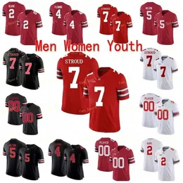 Nik1 Custom Ohio State Buckeyes Football Jersey Jack Sawyer Quinn Ewers C. J. Stroud Ruckert Smith-Njigba Garrett Wilson George Chris Olave